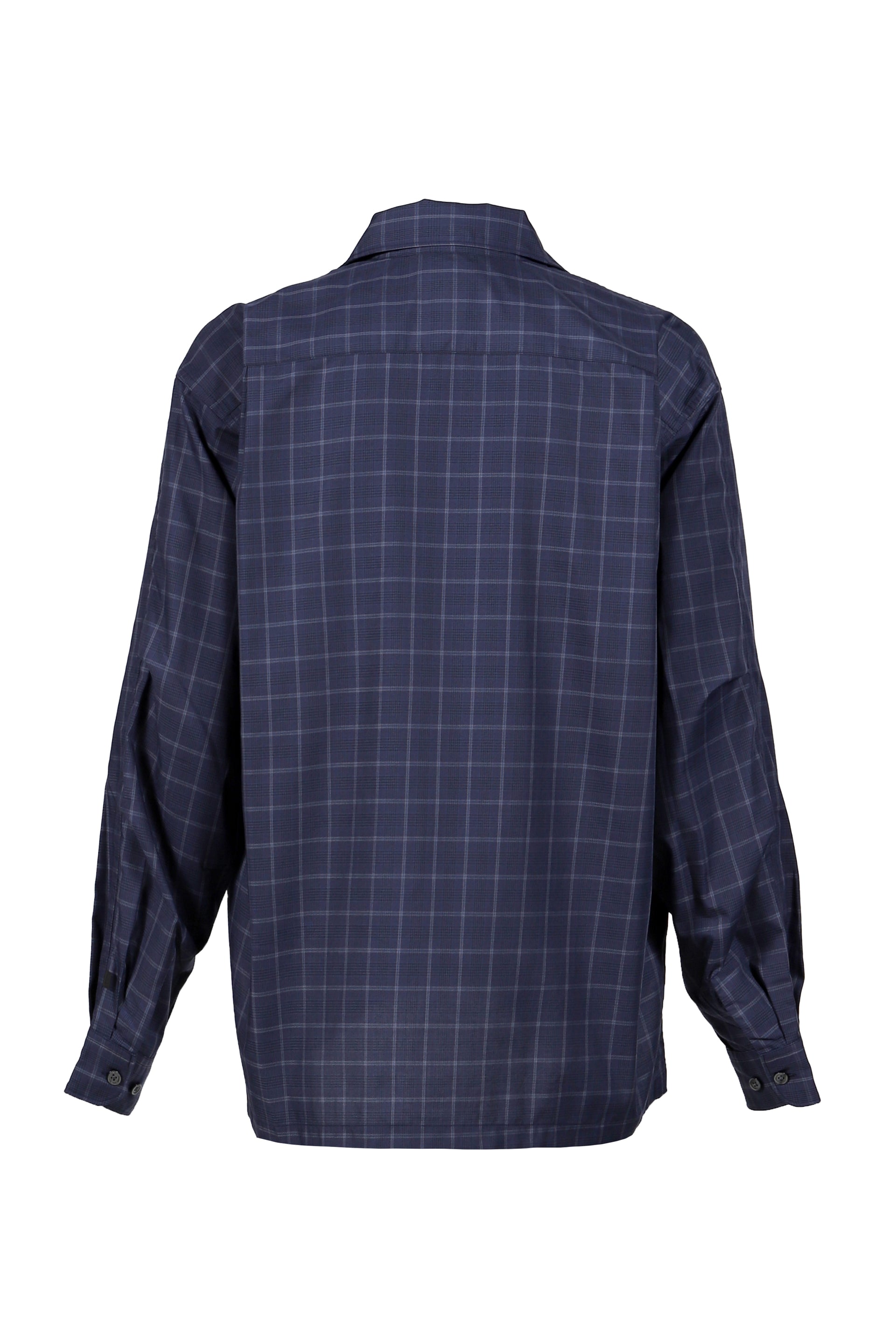 TECH SPORTS OPEN COLLAR SHIRT L/S NOVA CHECK / NVY