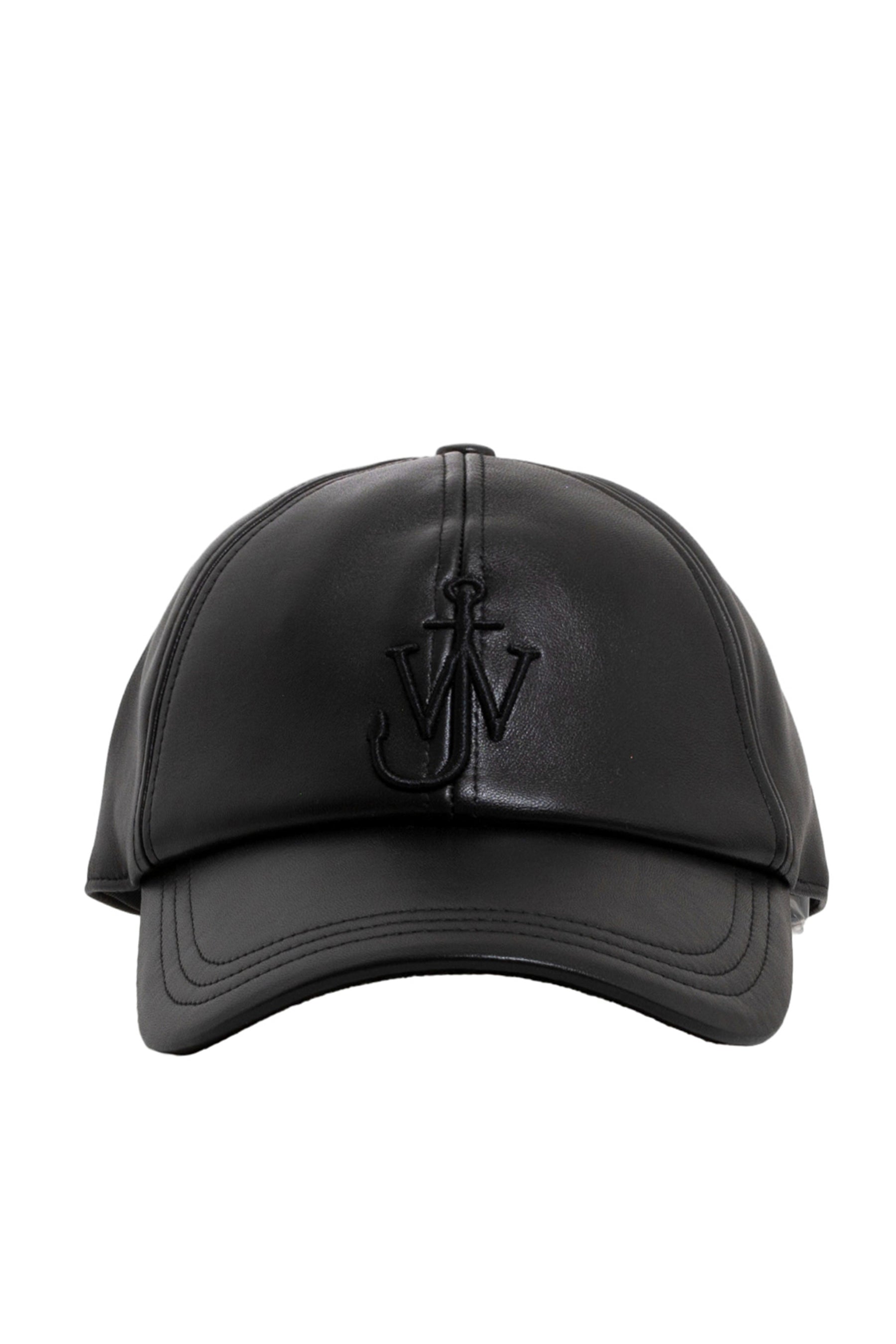Logo embroidery leather baseball cap - JW Anderson - Men