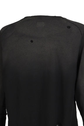 DECONSTRUCTED SWEAT SHIRT / BLK