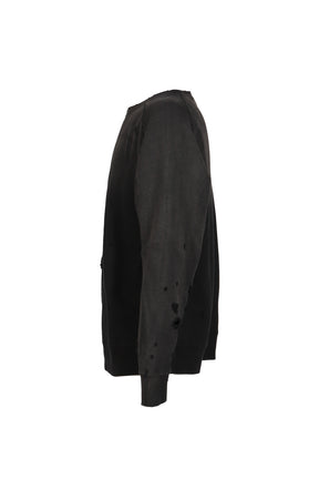 DECONSTRUCTED SWEAT SHIRT / BLK