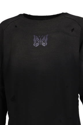 DECONSTRUCTED SWEAT SHIRT / BLK