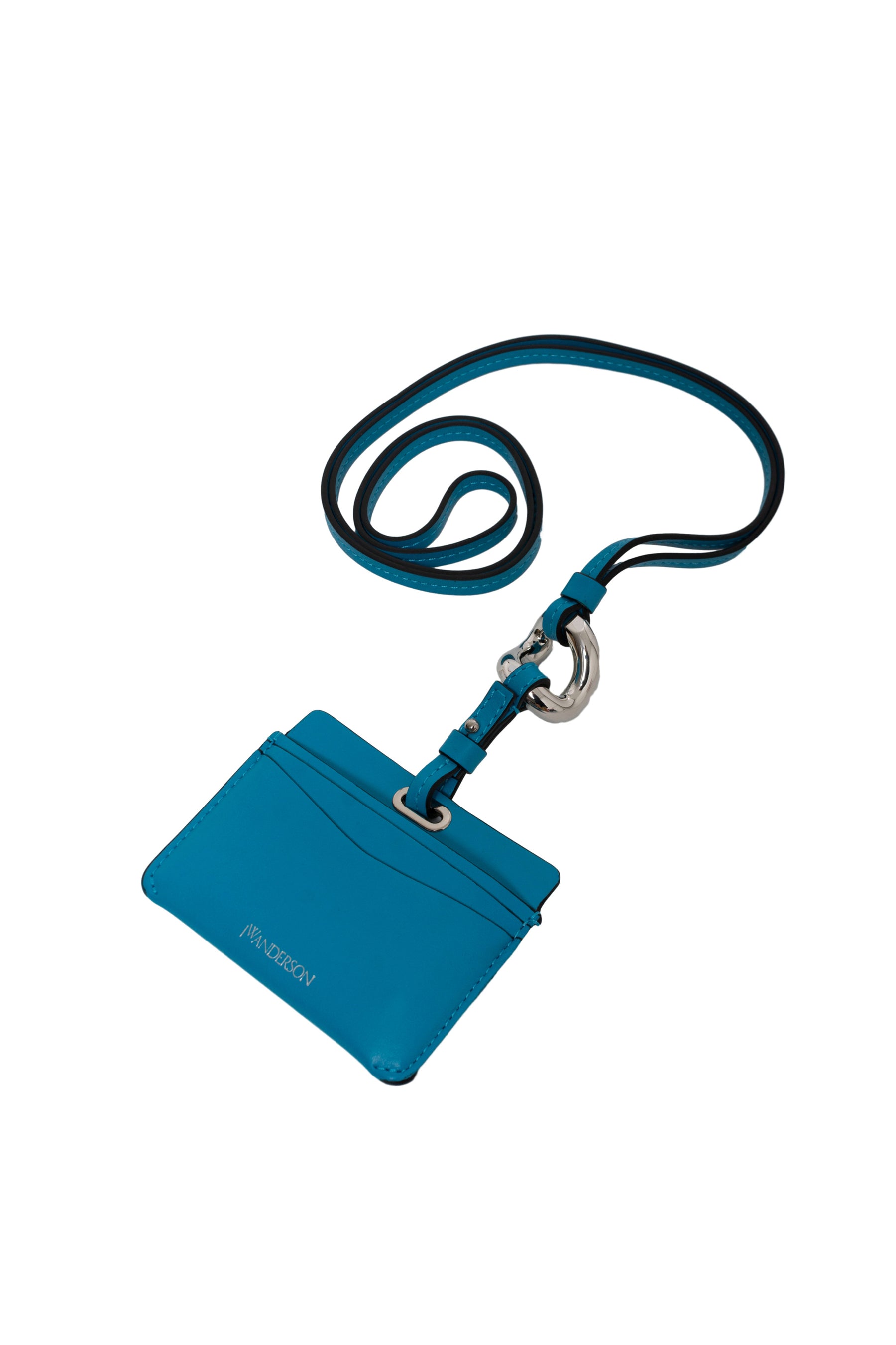 CARDHOLDER WITH CHAIN LINK STRAP / TURQUOISE