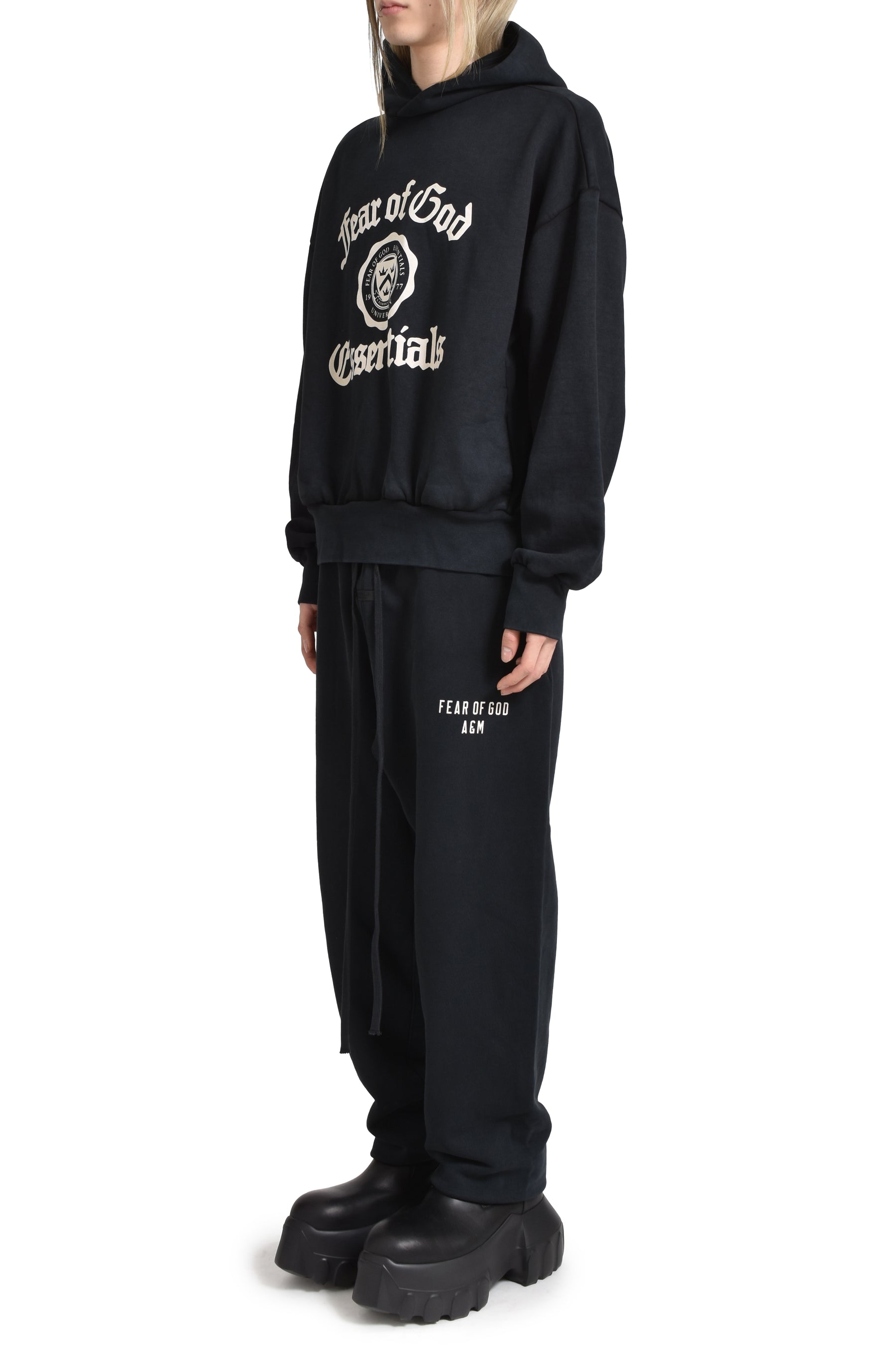 HEAVY FLEECE ESSENTIAL SWEATPANT / BLK