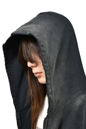 “CRAYON FLAME KMY” ZIP HOODIE / BLK