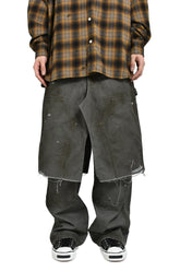 BORO DUCK RAP SKIRT / GRAY