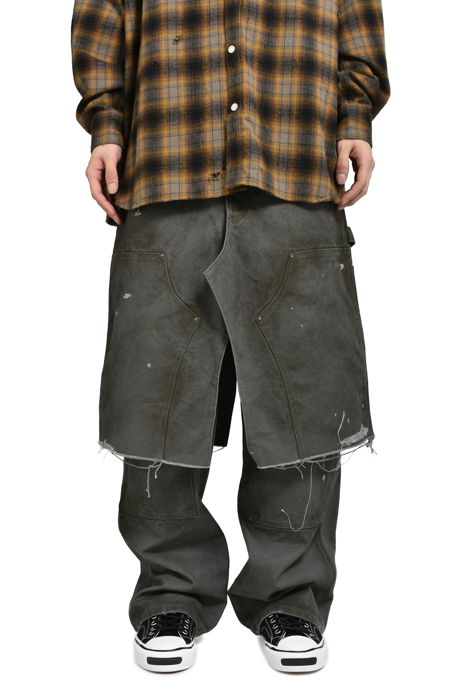 BORO DUCK RAP SKIRT / GRY