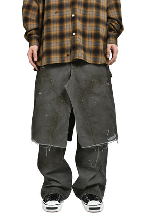 BORO DUCK RAP SKIRT / GRAY