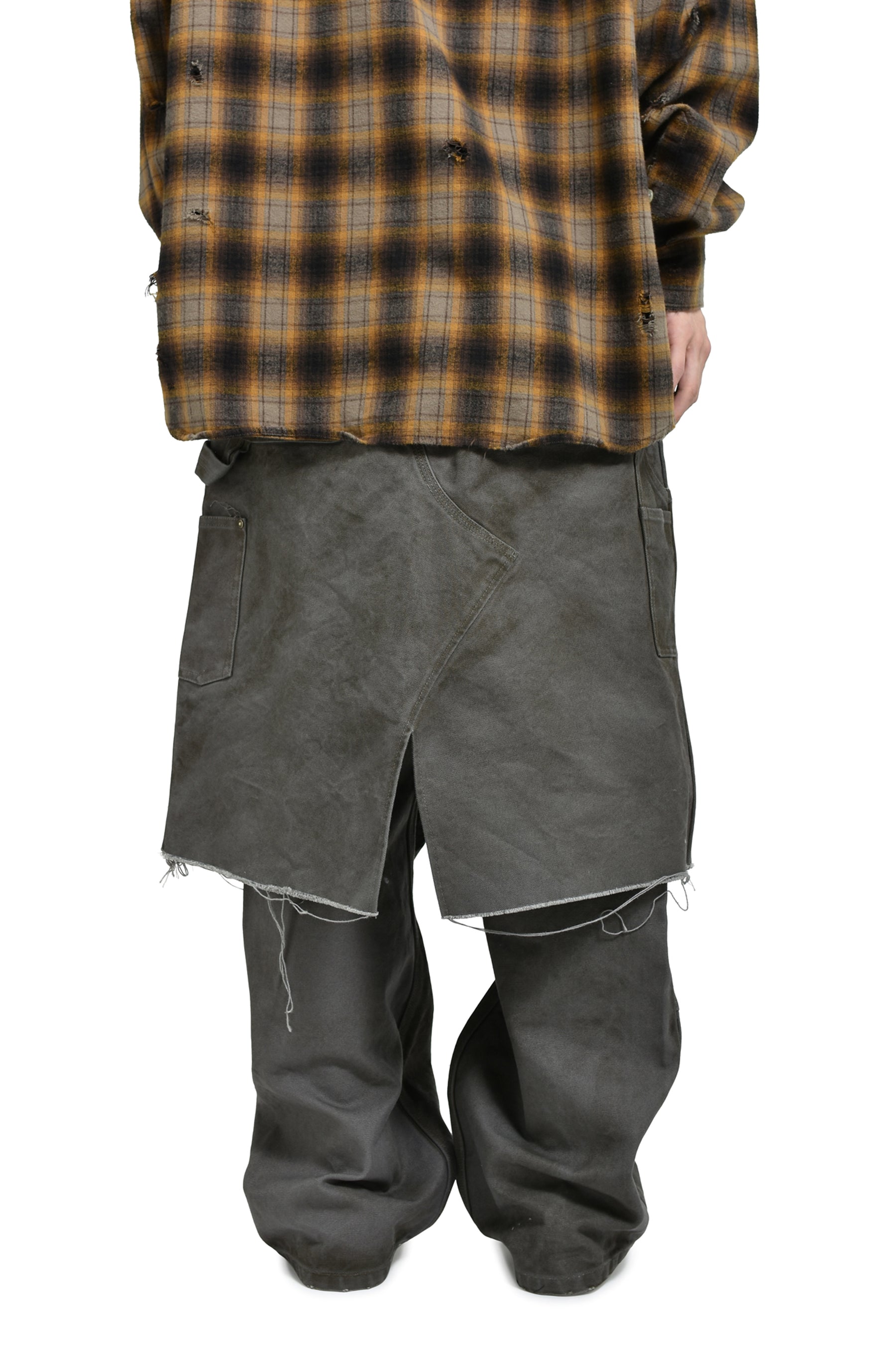 BORO DUCK RAP SKIRT / GRAY