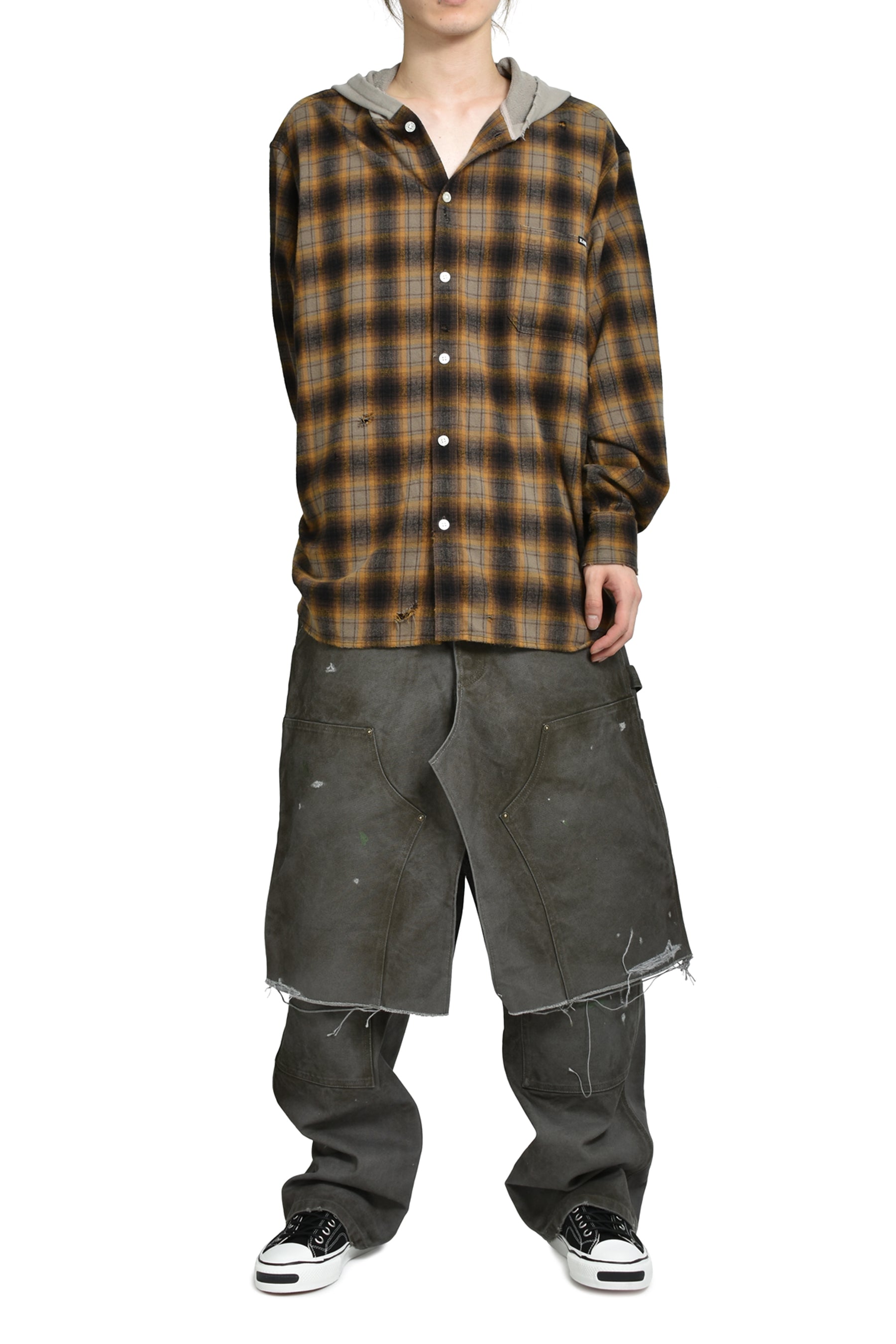 BORO DUCK RAP SKIRT / GRAY