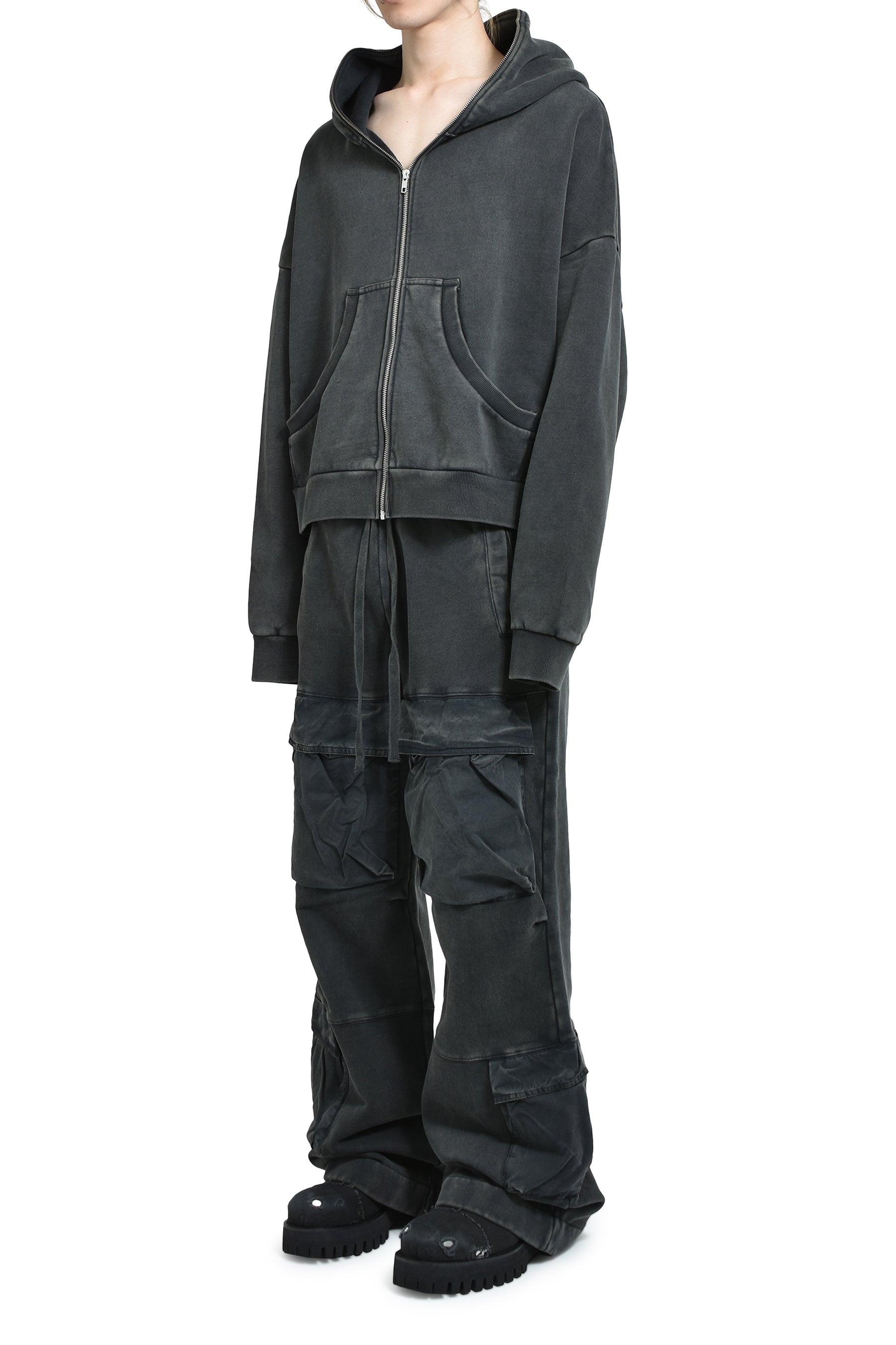 entire studios UTILITY SWEATS / WASHED BLK