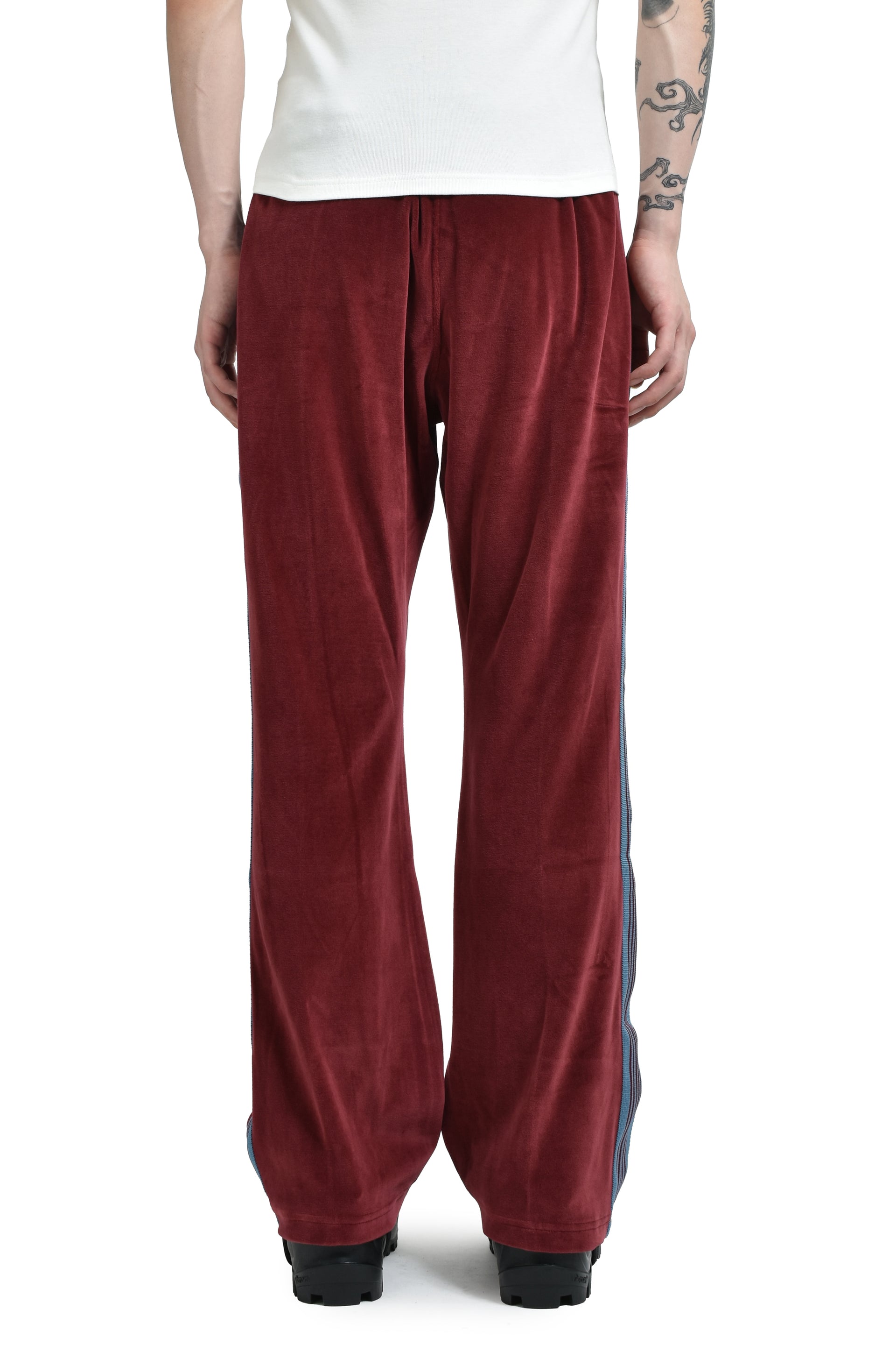 BOOT-CUT TRACK PANT - C/PE VELOUR / BUR