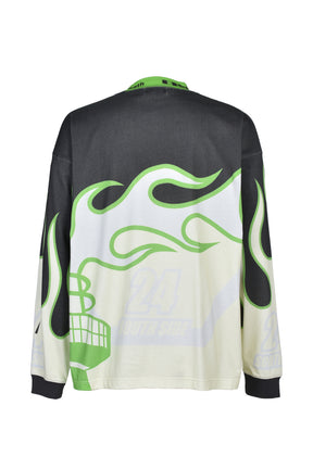 RACING LS TEE / BLK×GRN
