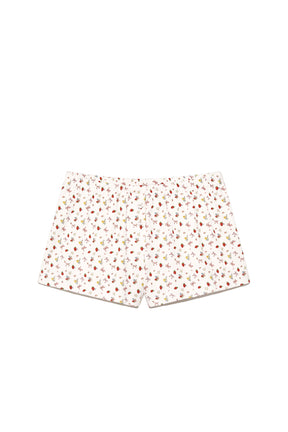 WILD BUTTON SHORTS / STRAWBERRY BOW 