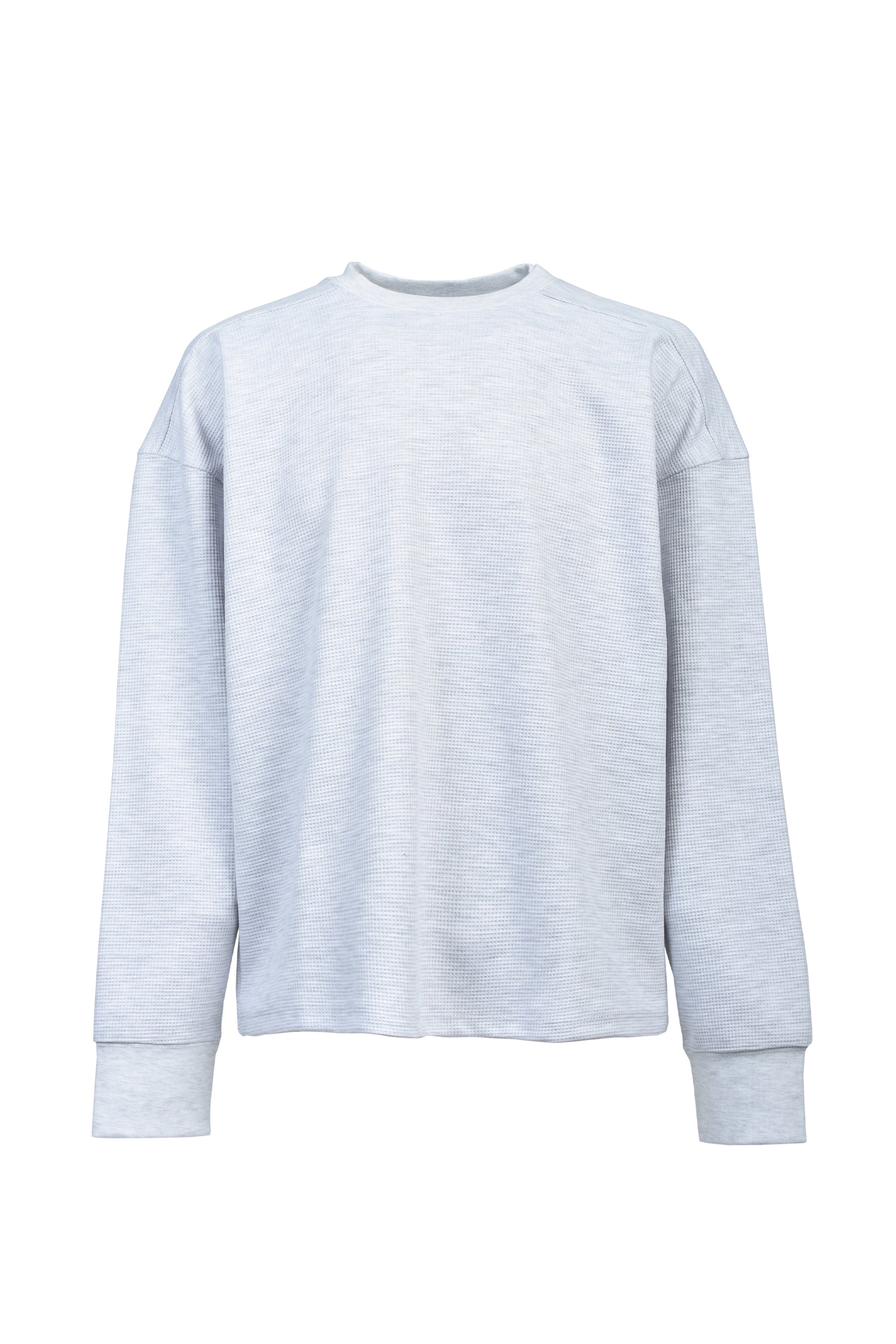 NEW RICH WAFFLE LS TEE TYPE-2 / GRY
