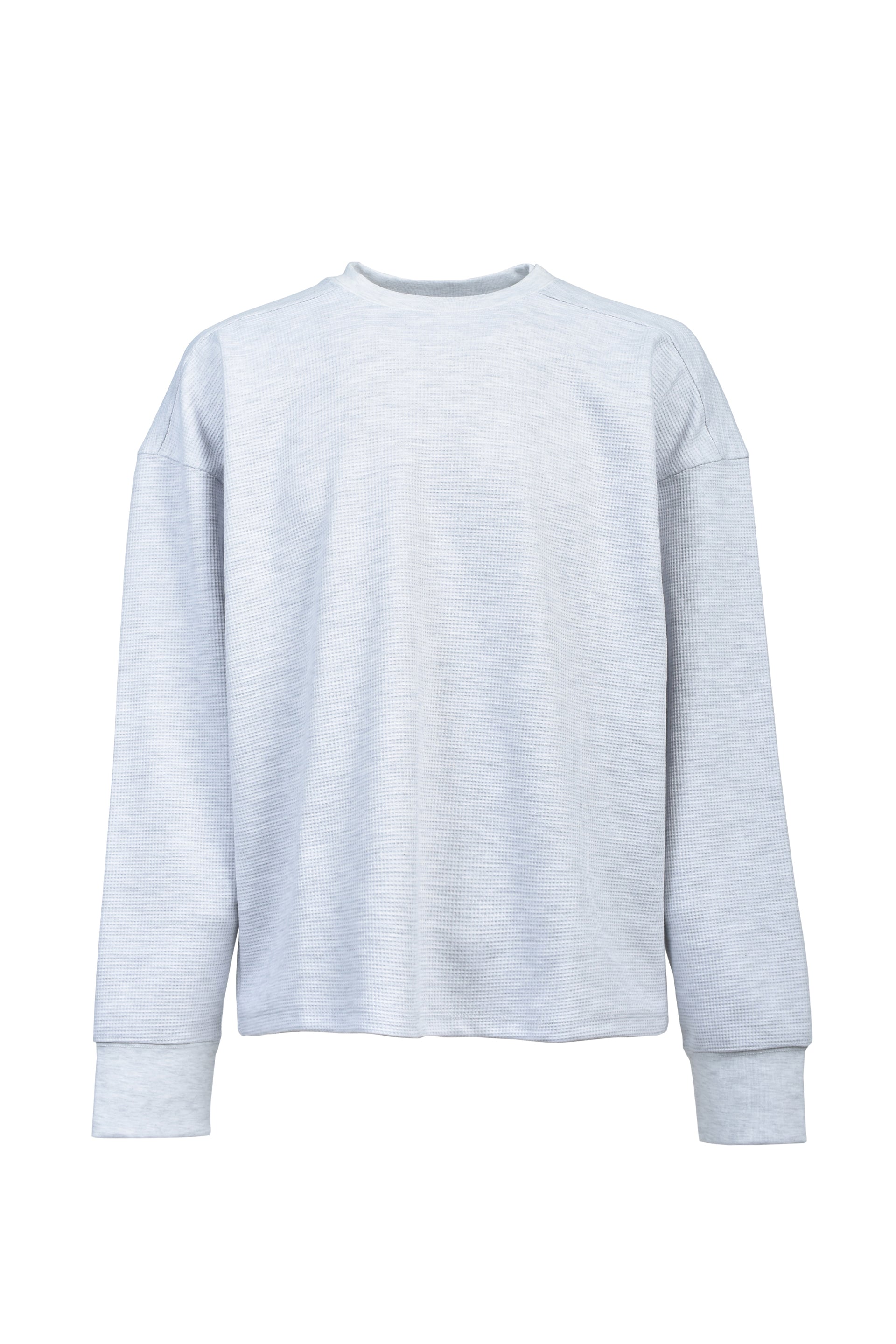 NEW RICH WAFFLE LS TEE TYPE-2 / GRY