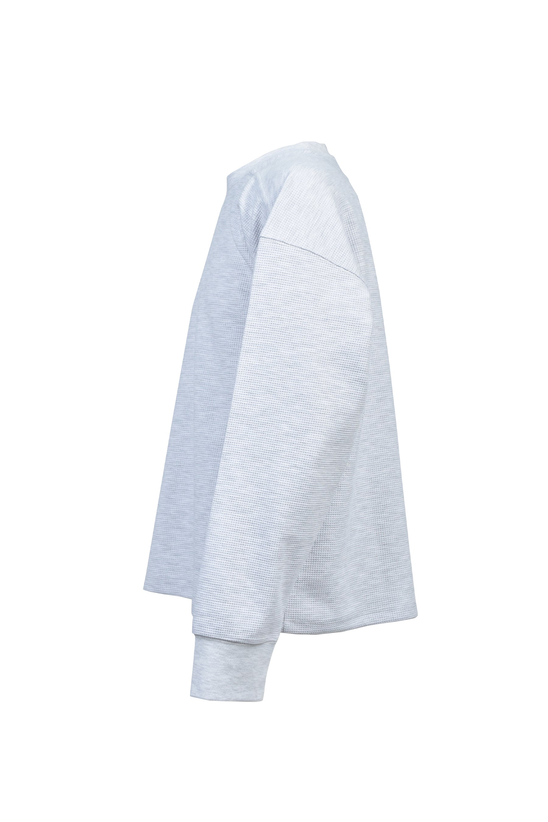 NEW RICH WAFFLE LS TEE TYPE-2 / GRY