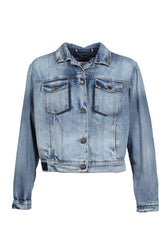 FOLDABLE COLLAR DENIM JACKET / BLU DENIM VINTAGE