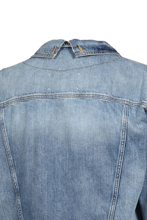 FOLDABLE COLLAR DENIM JACKET / BLU DENIM VINTAGE