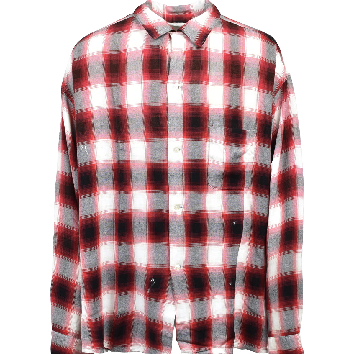 男性向けセントマイケルシャツ SAINT Mxxxxxx セントマイケル SS26 RAYON SHIRT/CHECK / RED - NUBIAN