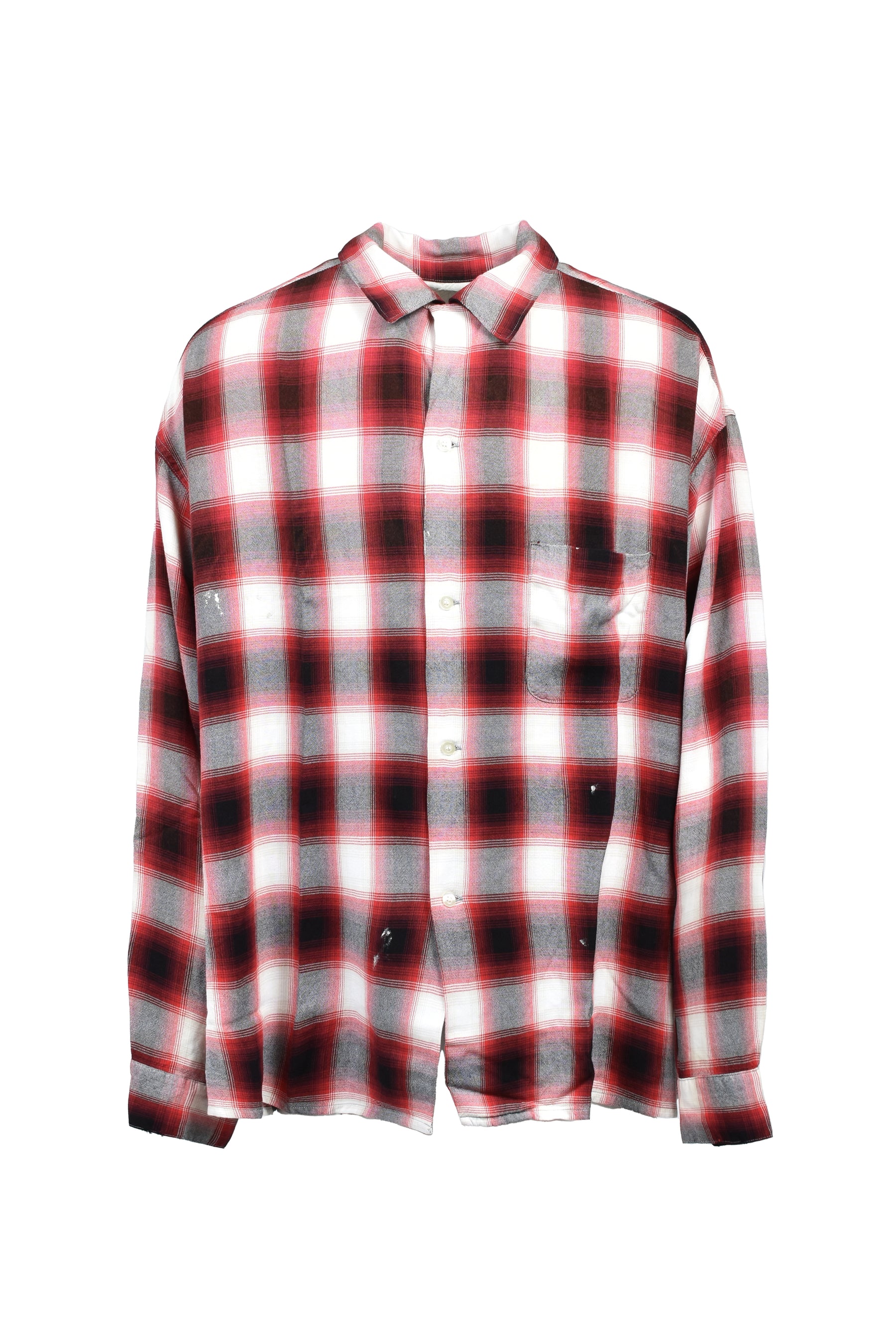 RAYON SHIRT/CHECK / RED