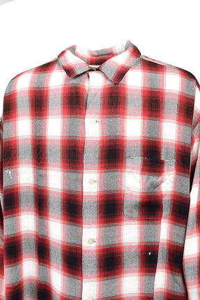 RAYON SHIRT/CHECK / RED