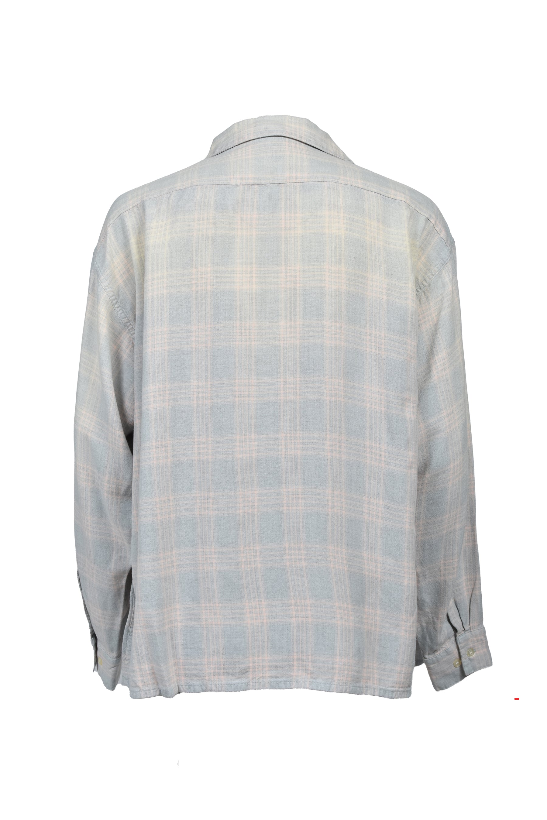RAYON SHIRT/CHECK / SKY BLUE
