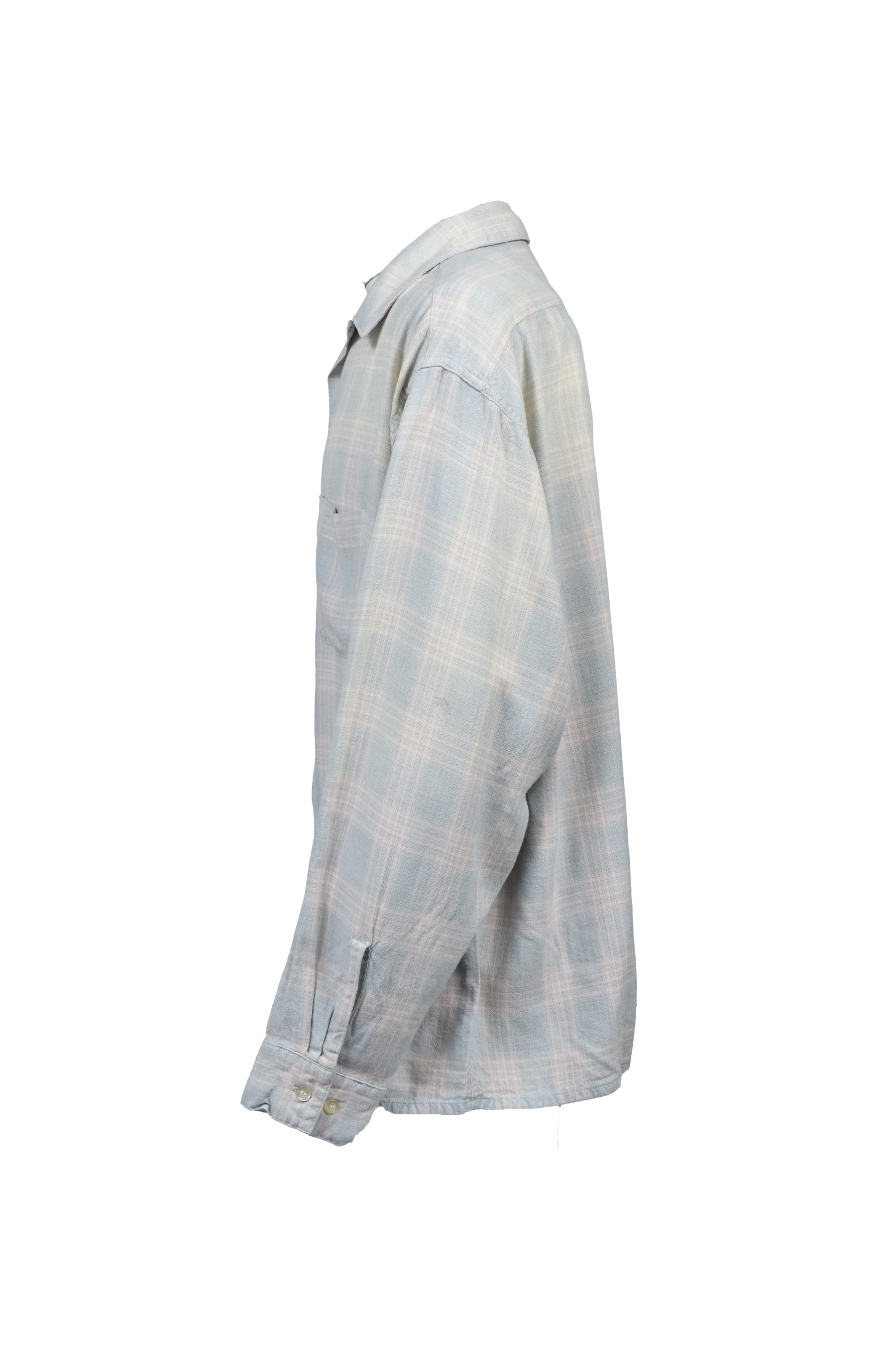 RAYON SHIRT/CHECK / SKY BLUE