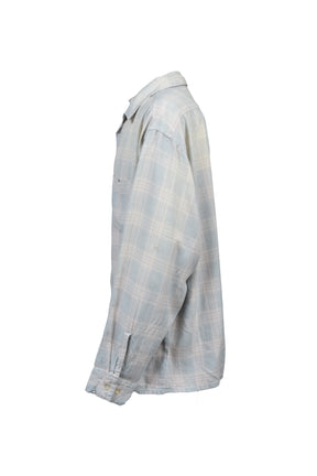 RAYON SHIRT/CHECK / SKY BLUE