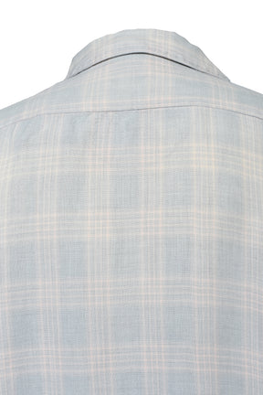 RAYON SHIRT/CHECK / SKY BLUE