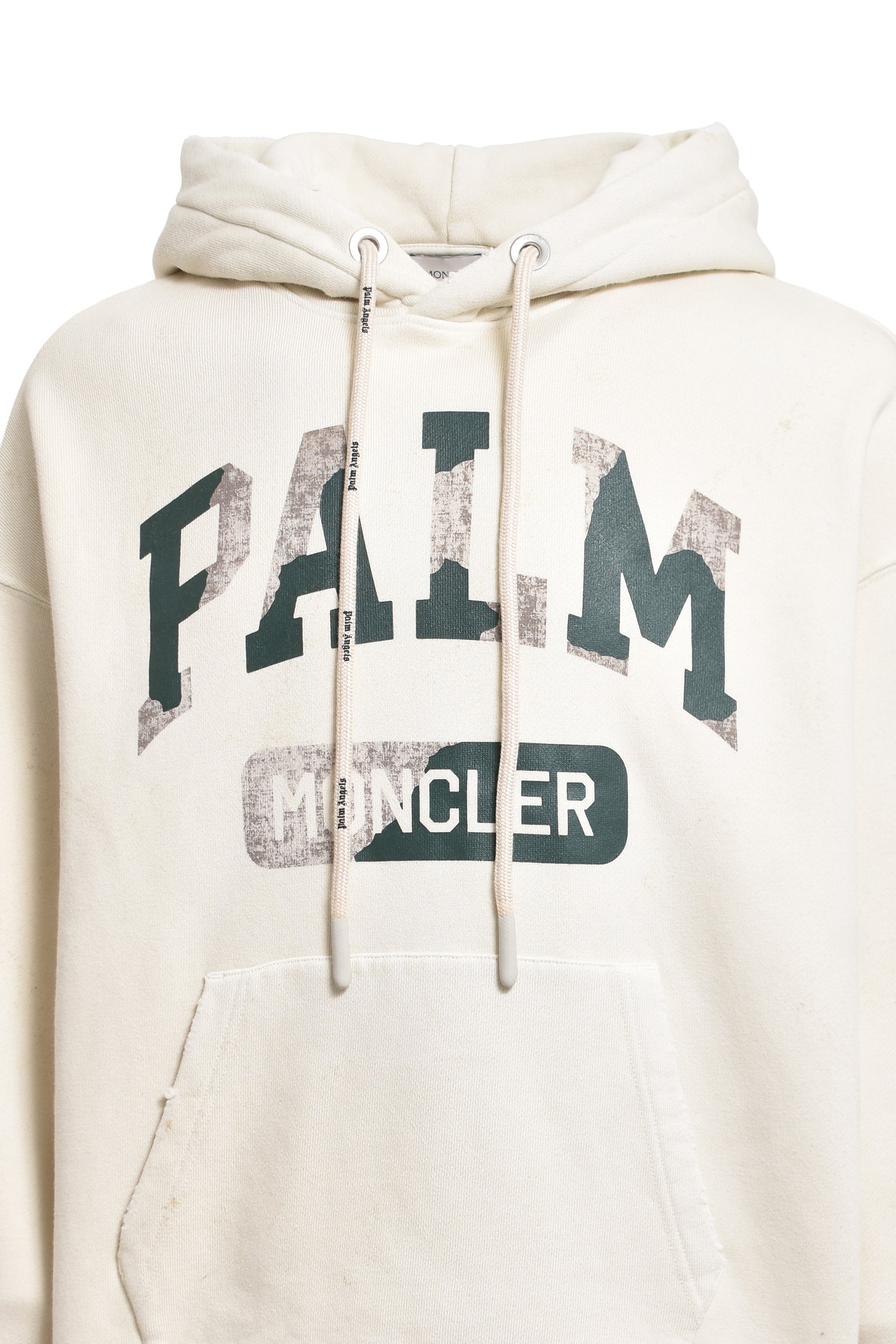 MONCLER × PALM ANGELS HOODIE SWEATER / WHT