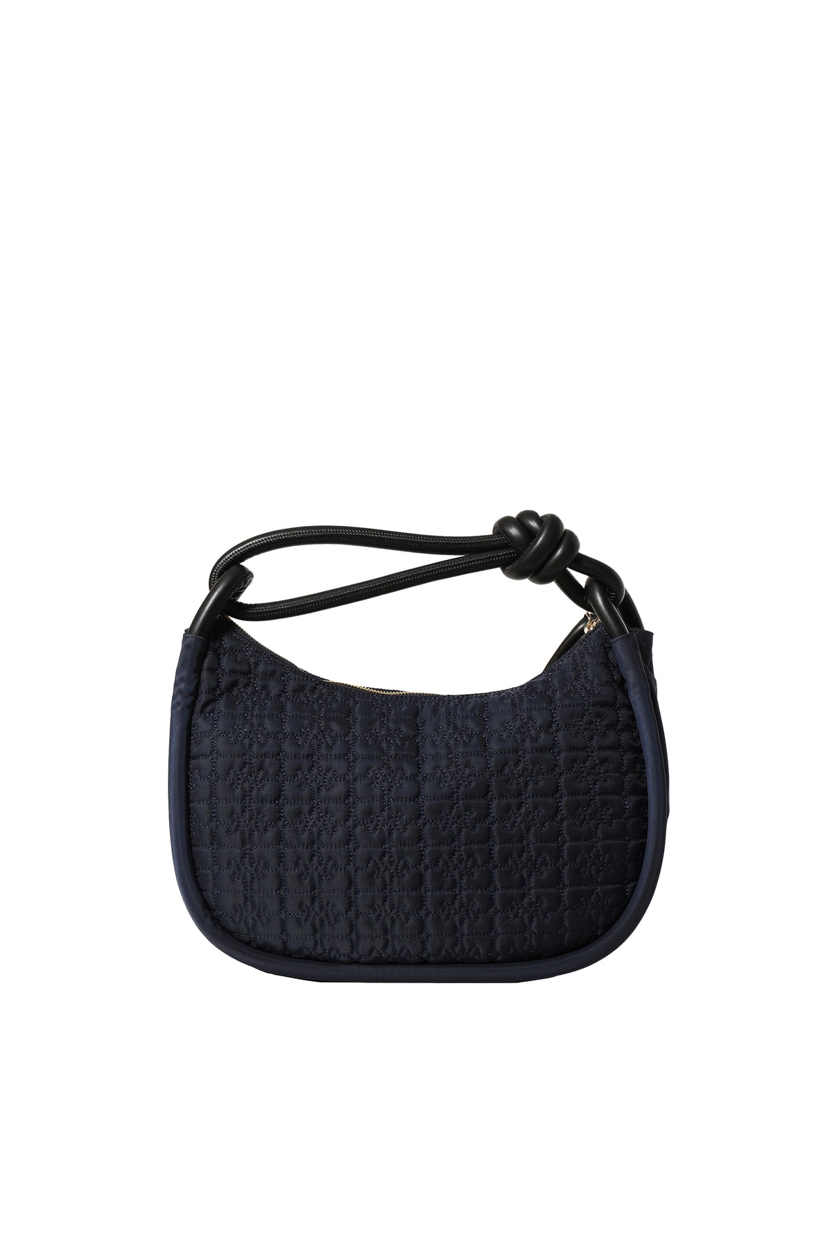 GANNI KNOT BAGUETTE QUILTED / NVY