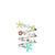 FLOWER GEMSTONE SPIRAL RING / MULTI