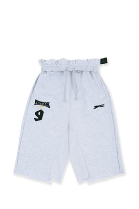 FOLDED WAIST JORTS / WHT MELANGE