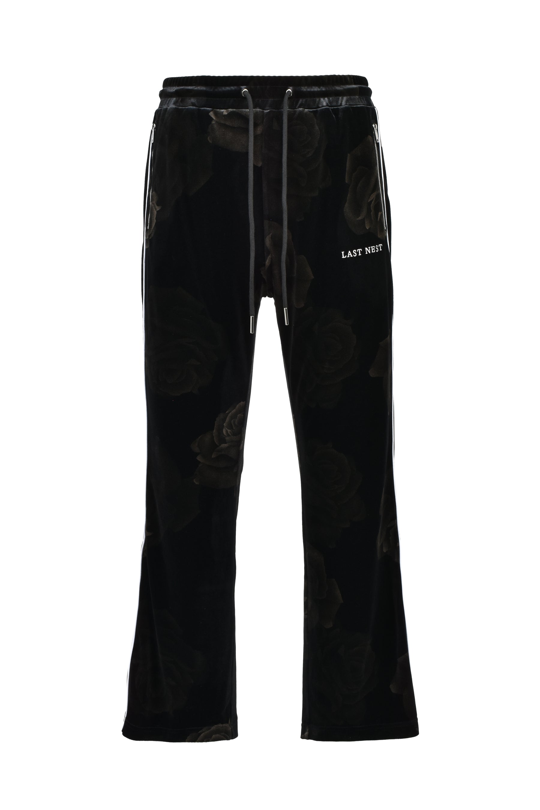 ROSE VELVET TRACK PANTS (20TH EXCLUSIVE) / BLK