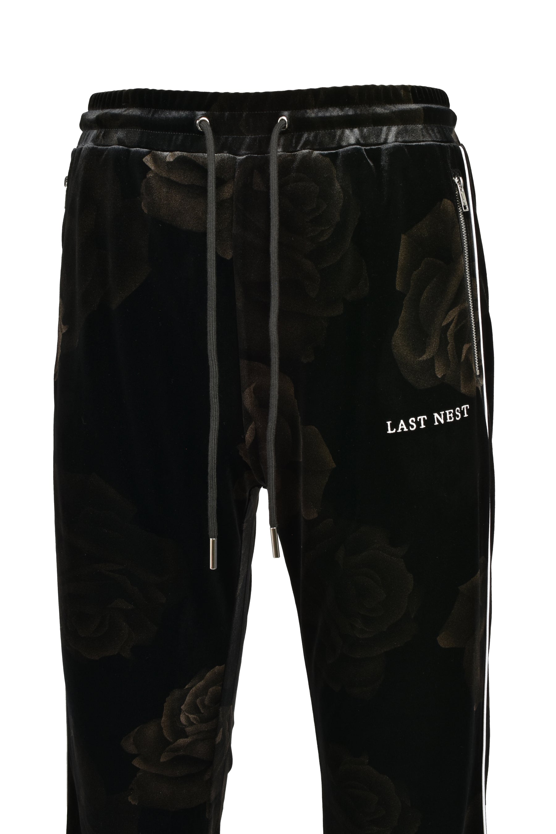 ROSE VELVET TRACK PANTS (20TH EXCLUSIVE) / BLK