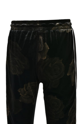 ROSE VELVET TRACK PANTS (20TH EXCLUSIVE) / BLK
