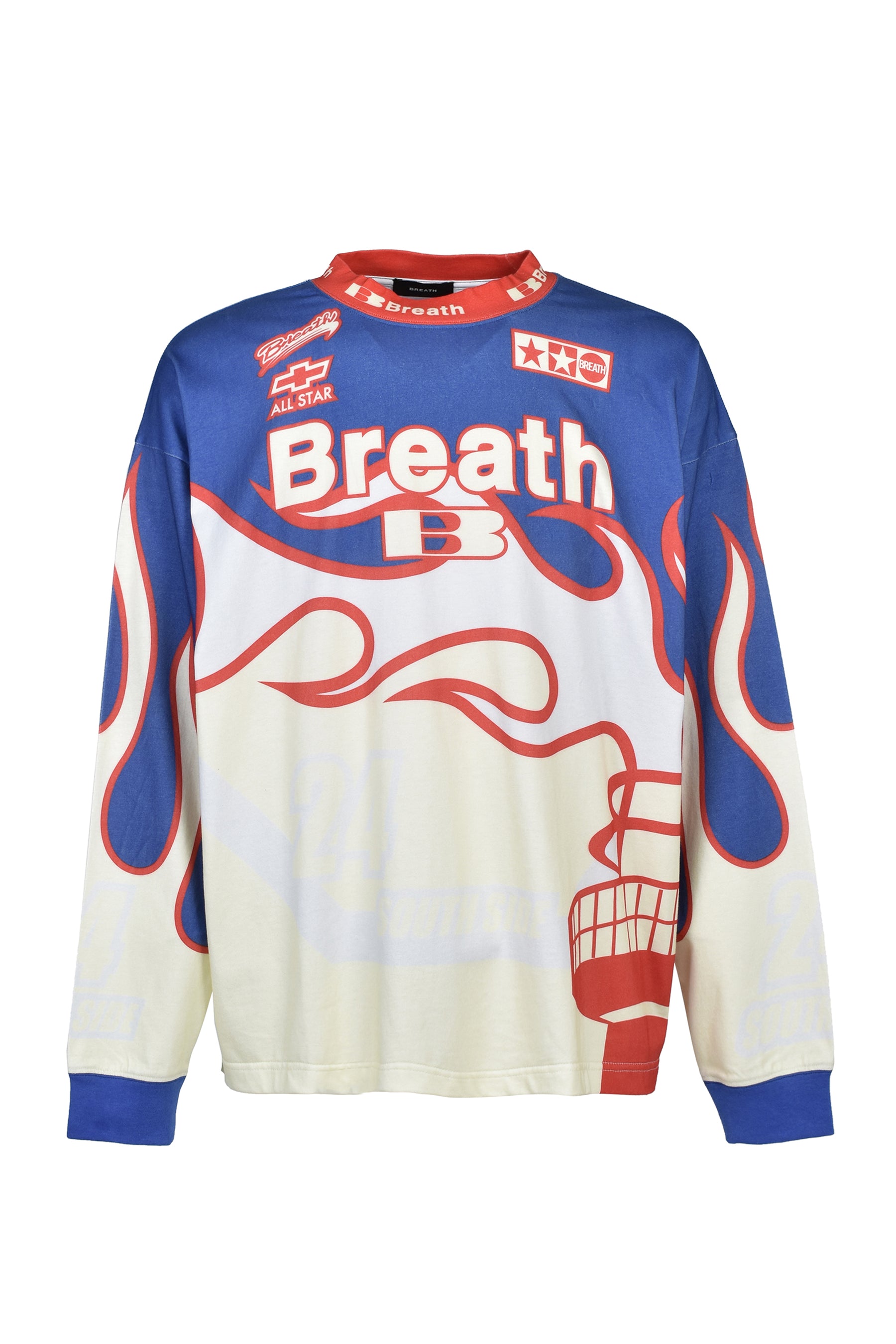 RACING LS TEE / NVY×RED