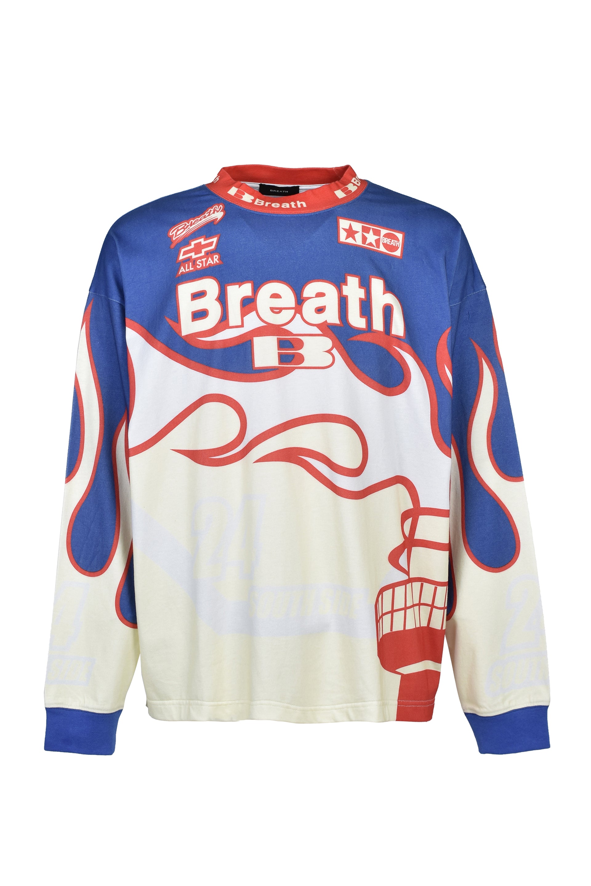 RACING LS TEE / NVY×RED