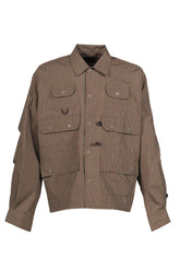TECH MULTI FISHING POCKET SHIRT L/S / BRW GRY