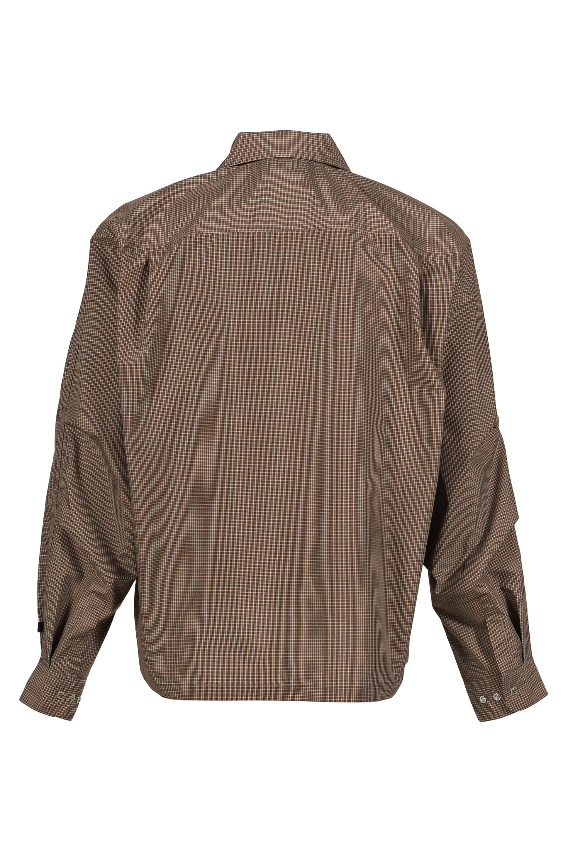 TECH MULTI FISHING POCKET SHIRT L/S / BRW GRY
