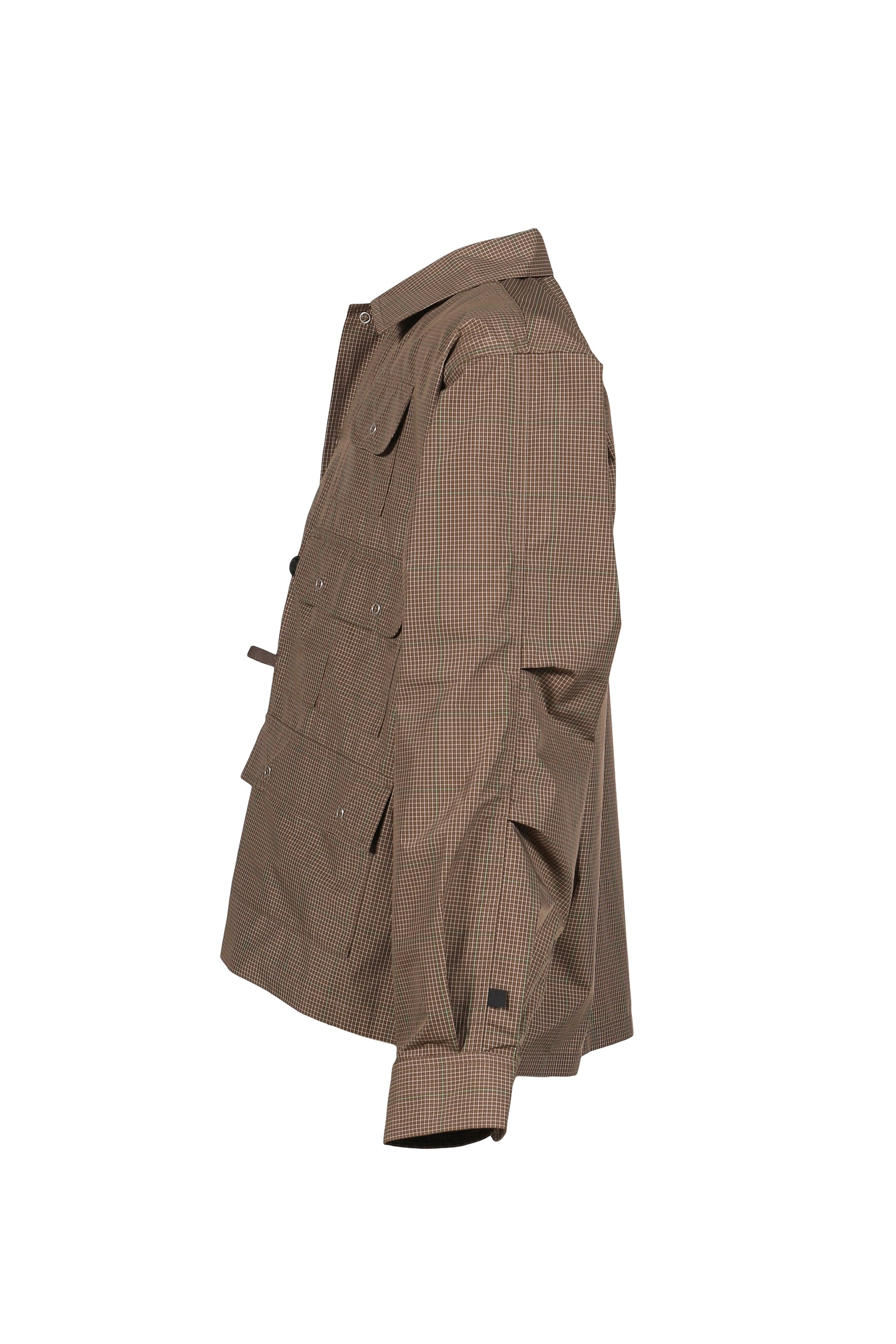 TECH MULTI FISHING POCKET SHIRT L/S / BRW GRY