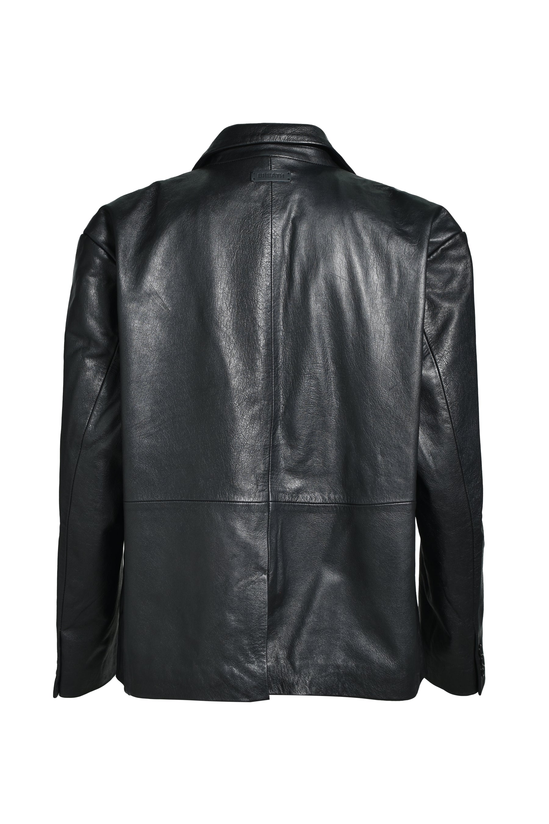 LEATHER TAILORED JACKET / BLACK 