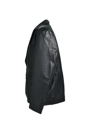 LEATHER TAILORED JACKET / BLACK 