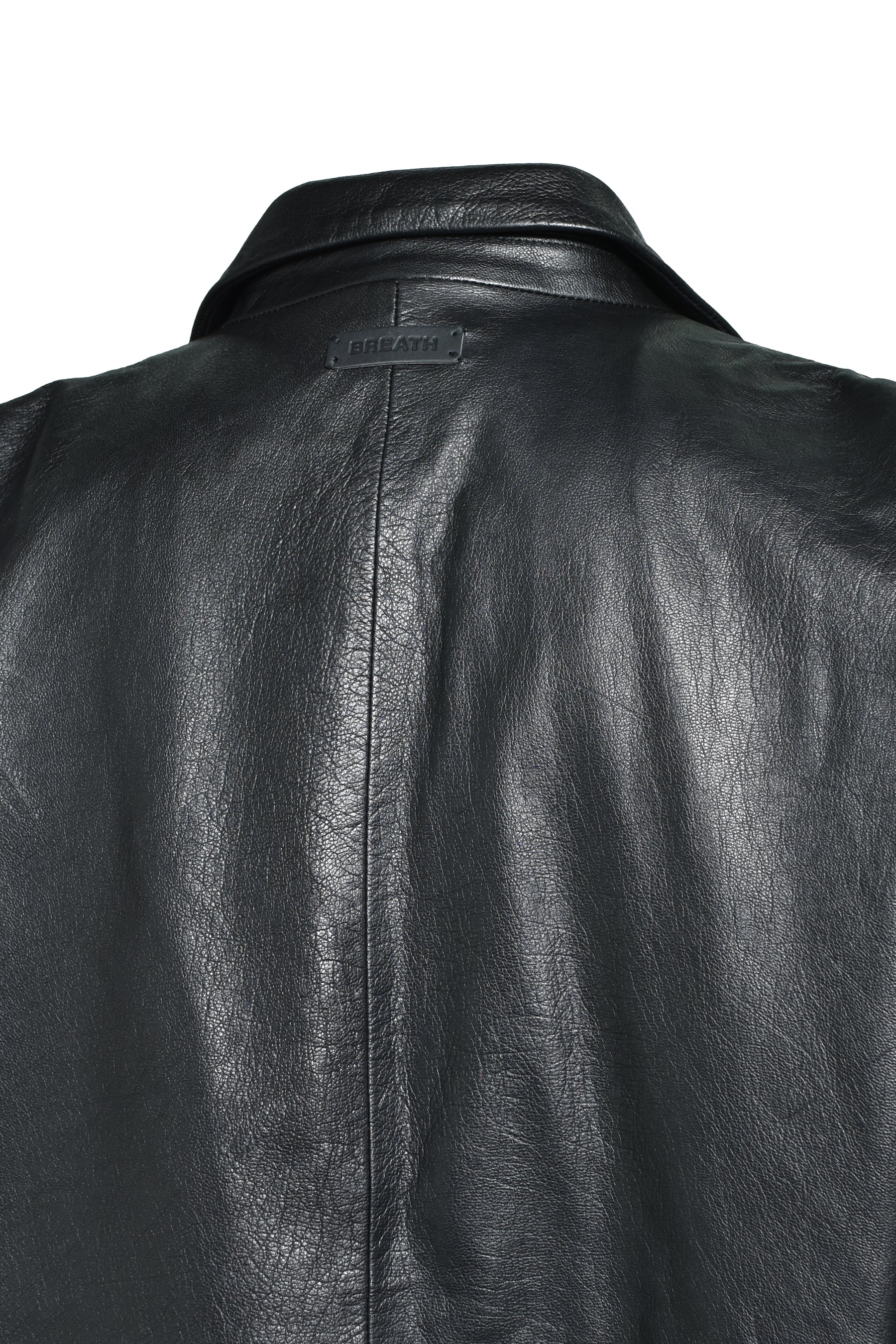 LEATHER TAILORED JACKET / BLACK 
