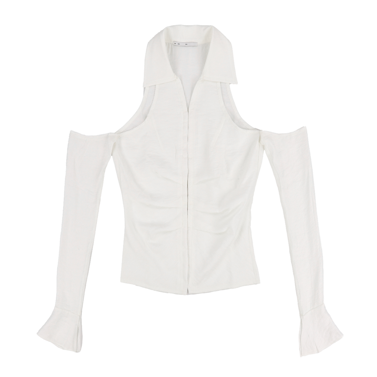 トップス BOHEMSEO SHOULDER HOLE COLLAR T BOHEMSEO ボヘムソ SS26 SHOULDER HOLE COLLAR BLOUSE / WHT - NUBIAN