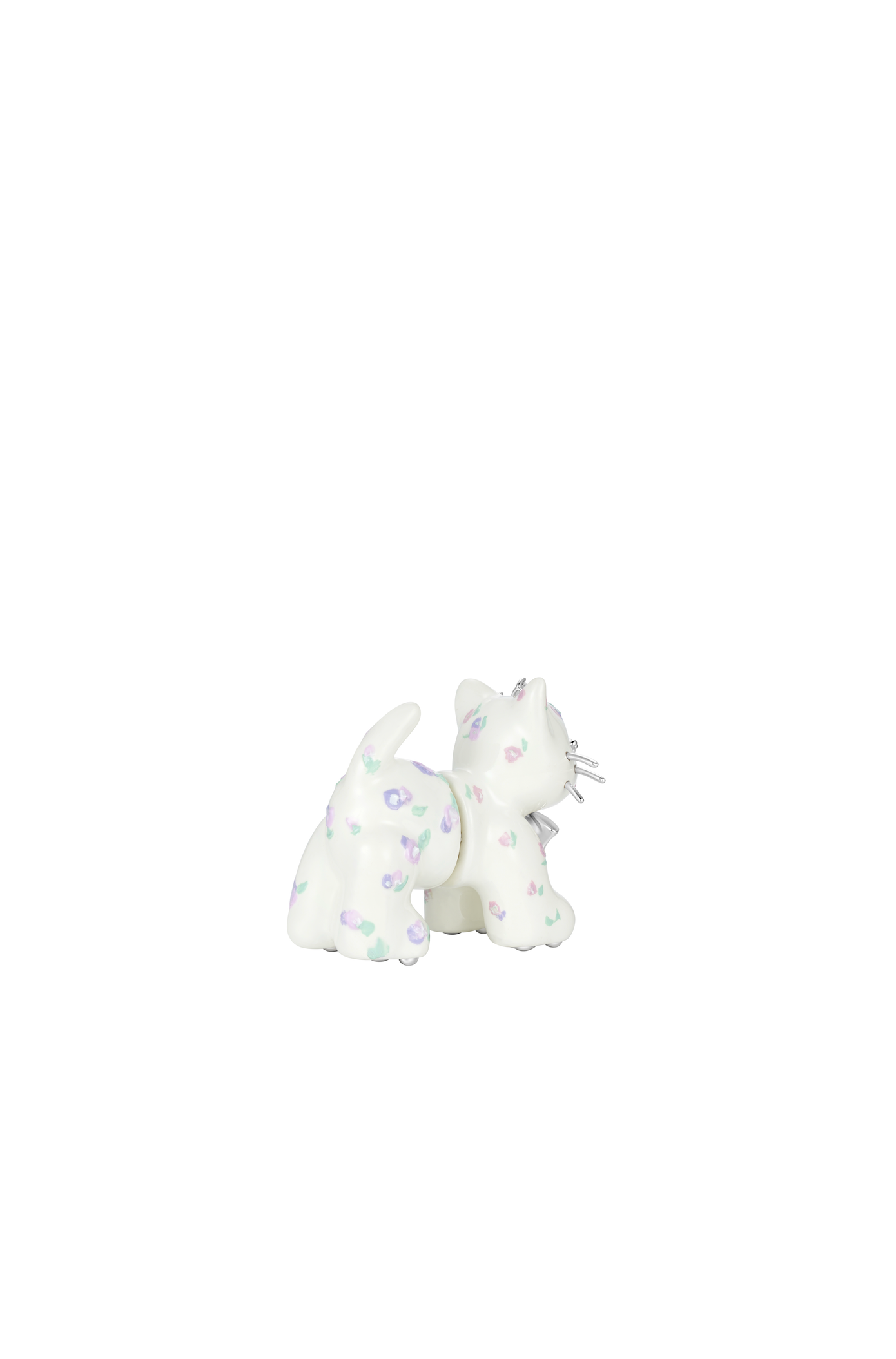 SPLIT KITTEN EARRING / WHT
