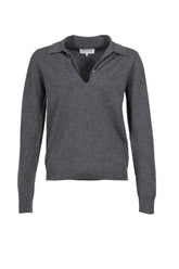 TWIST LAMBSWOOL POLO / MEDIUM GRY