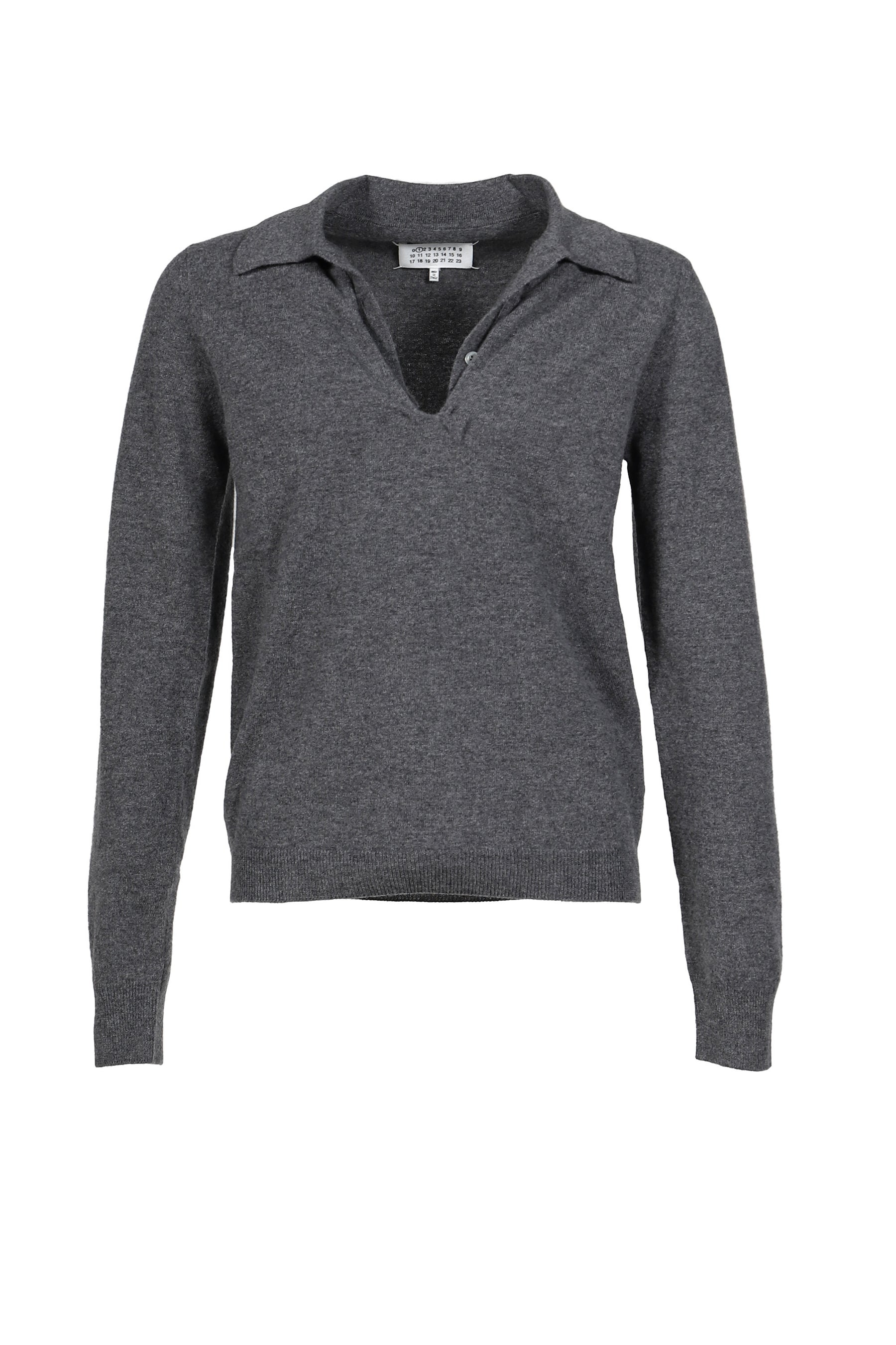 TWIST LAMBSWOOL POLO / MEDIUM GRY
