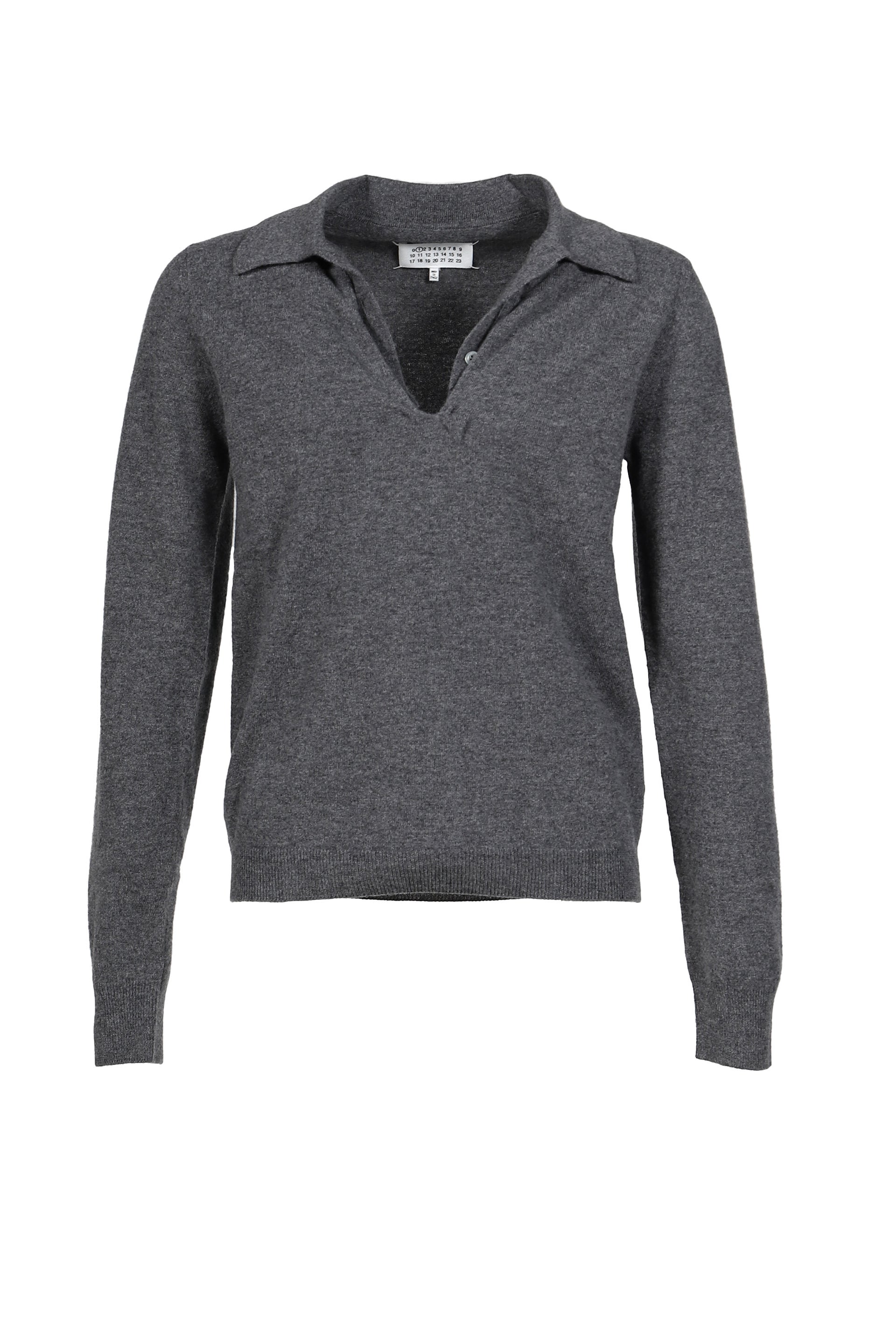 TWIST LAMBSWOOL POLO / MEDIUM GRY