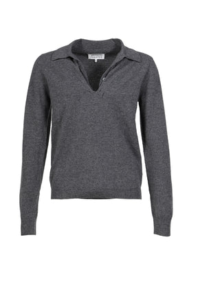 TWIST LAMBSWOOL POLO / MEDIUM GRY